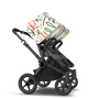 Bugaboo Donkey 5 Twin bassinet and seat stroller black base, grey mélange fabrics, art of discovery white sun canopy - Thumbnail Slide 8 of 15