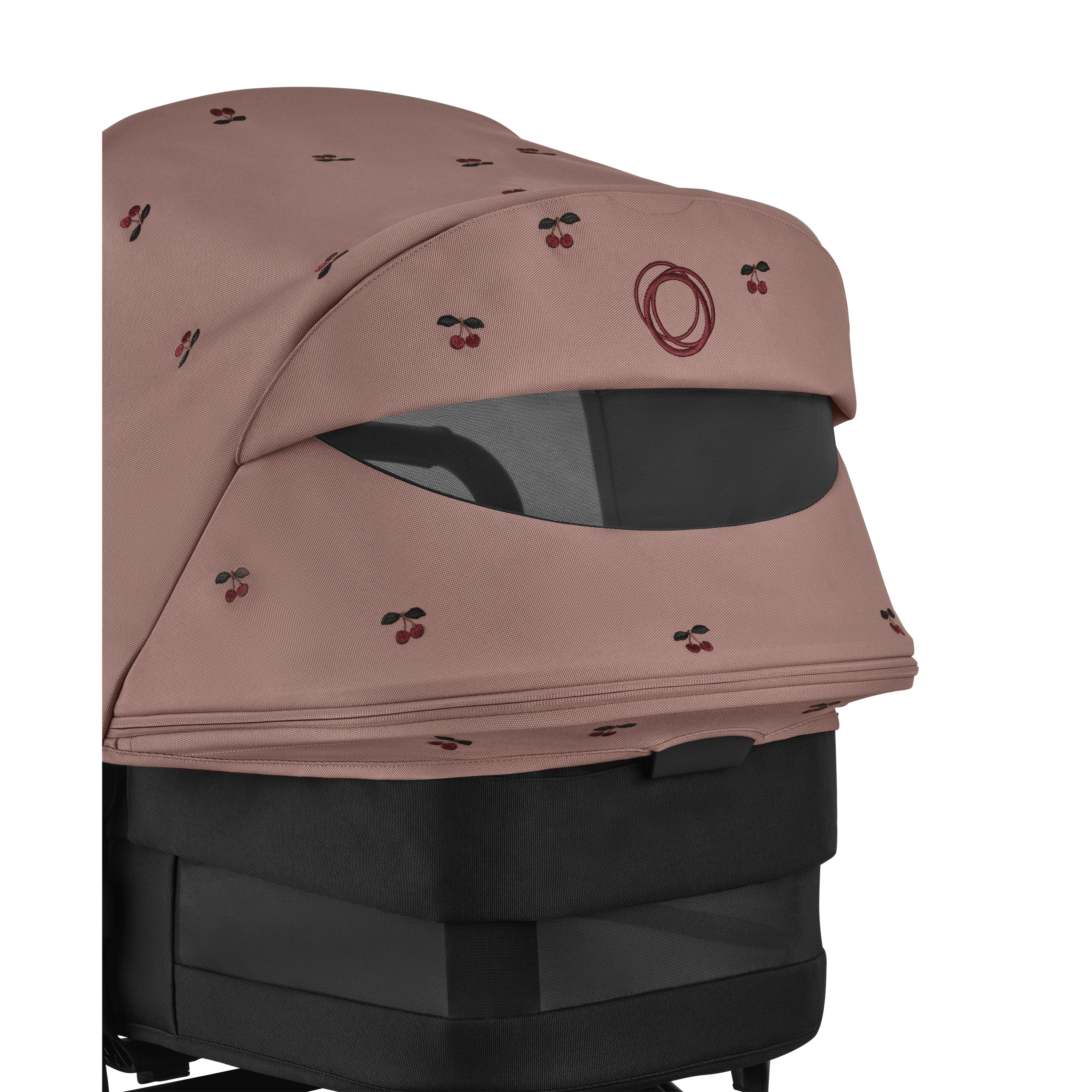 Bugaboo x Konges SlØjd limited edition Fox 5 Renew 2-in-1 stroller black base, heritage black fabrics, dusty pink sun canopy - Thumbnail Slide 6 of 12