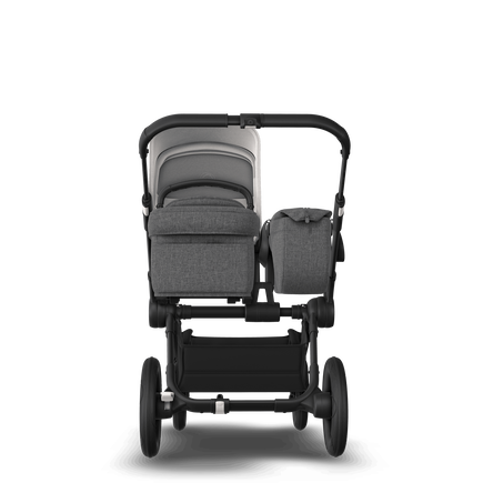 Bugaboo Donkey 5 Mono bassinet and seat stroller black base, grey mélange fabrics, misty white sun canopy - view 2