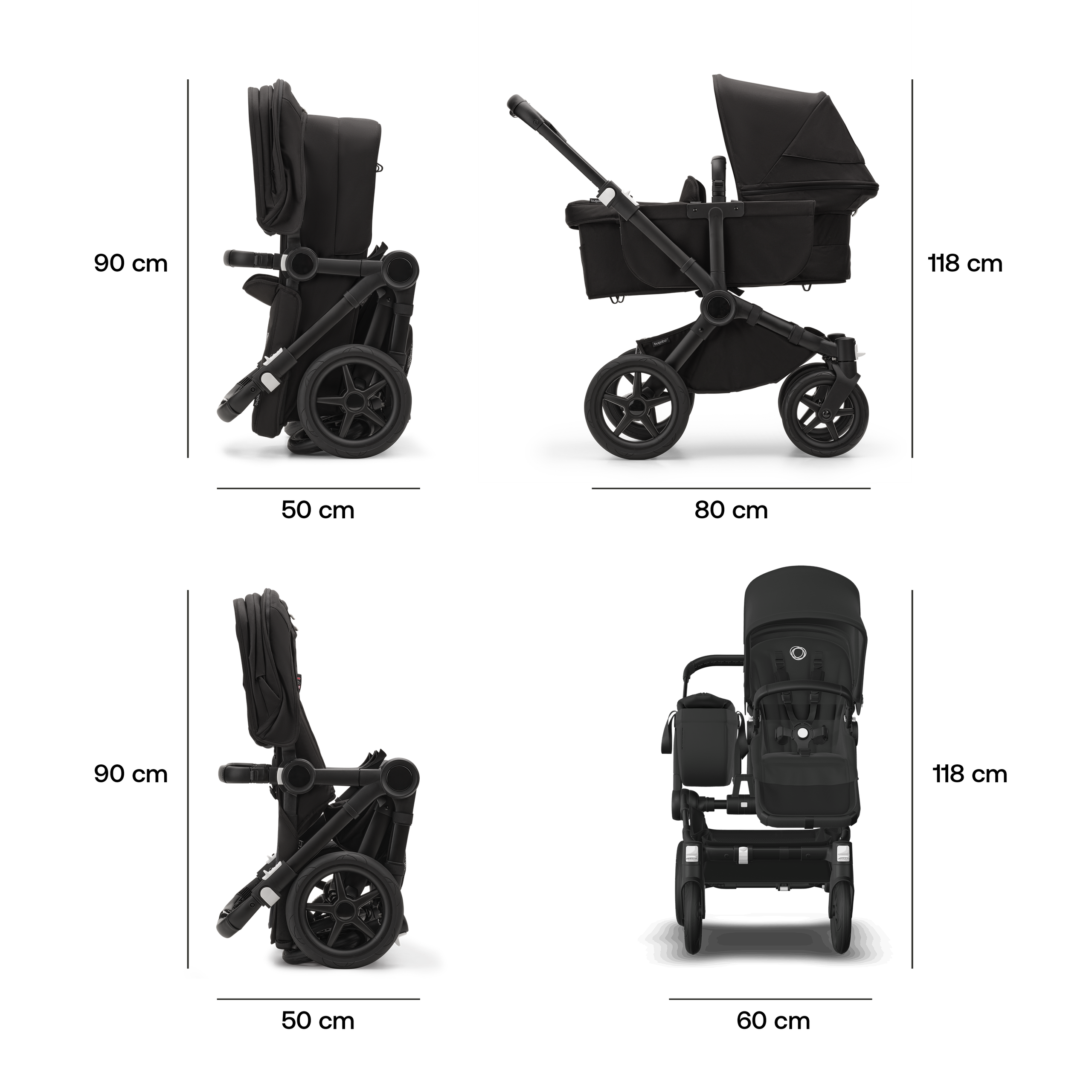 Refurbished Bugaboo Donkey 5 Mono complete UK GRAPHITE/GREY MÉLANGE-GREY MÉLANGE - Thumbnail Slide 7 of 9