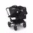 Bugaboo Donkey 5 Duo double stroller black base, midnight black fabrics, midnight black sun canopy - Thumbnail Slide 4 of 11