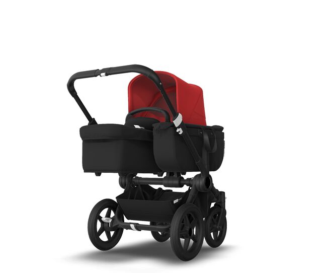 US - Bugaboo D3M stroller bundle black black red - Main Image Slide 1 of 4