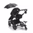 Bugaboo Donkey 5 twin stroller graphite base, midnight black fabrics, grey mélange sun canopy - Thumbnail Slide 12 of 12