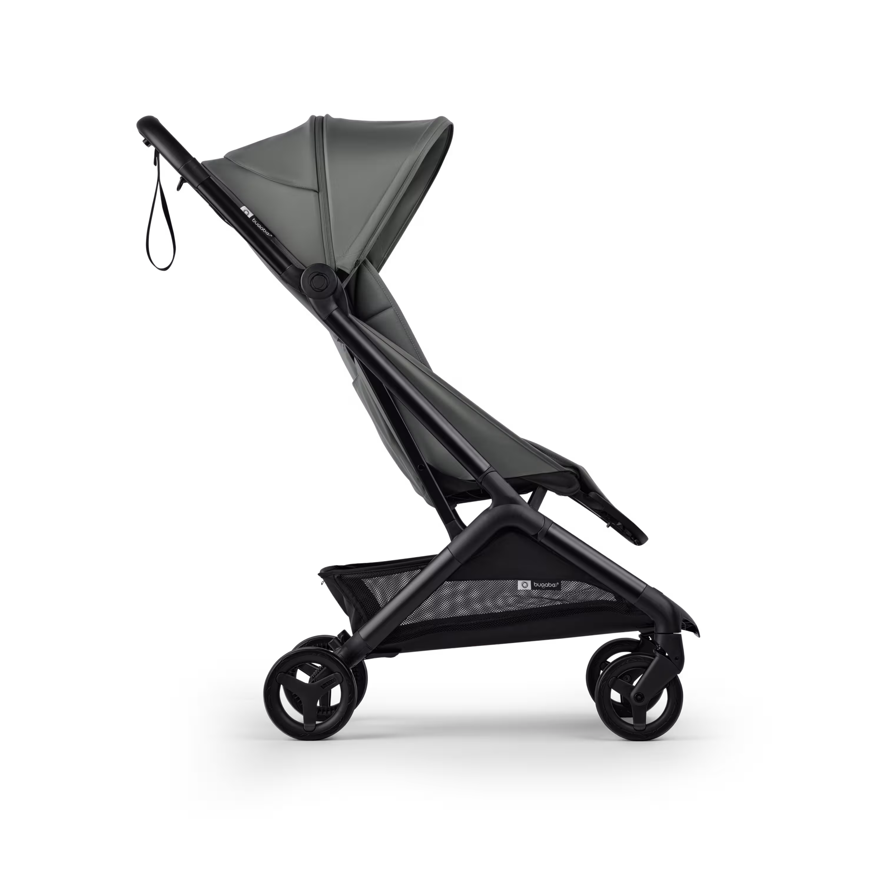 Bugaboo Butterfly 2 travel stroller black base, forest green fabrics, forest green sun canopy - Main Modal Image Slide 2 of 9