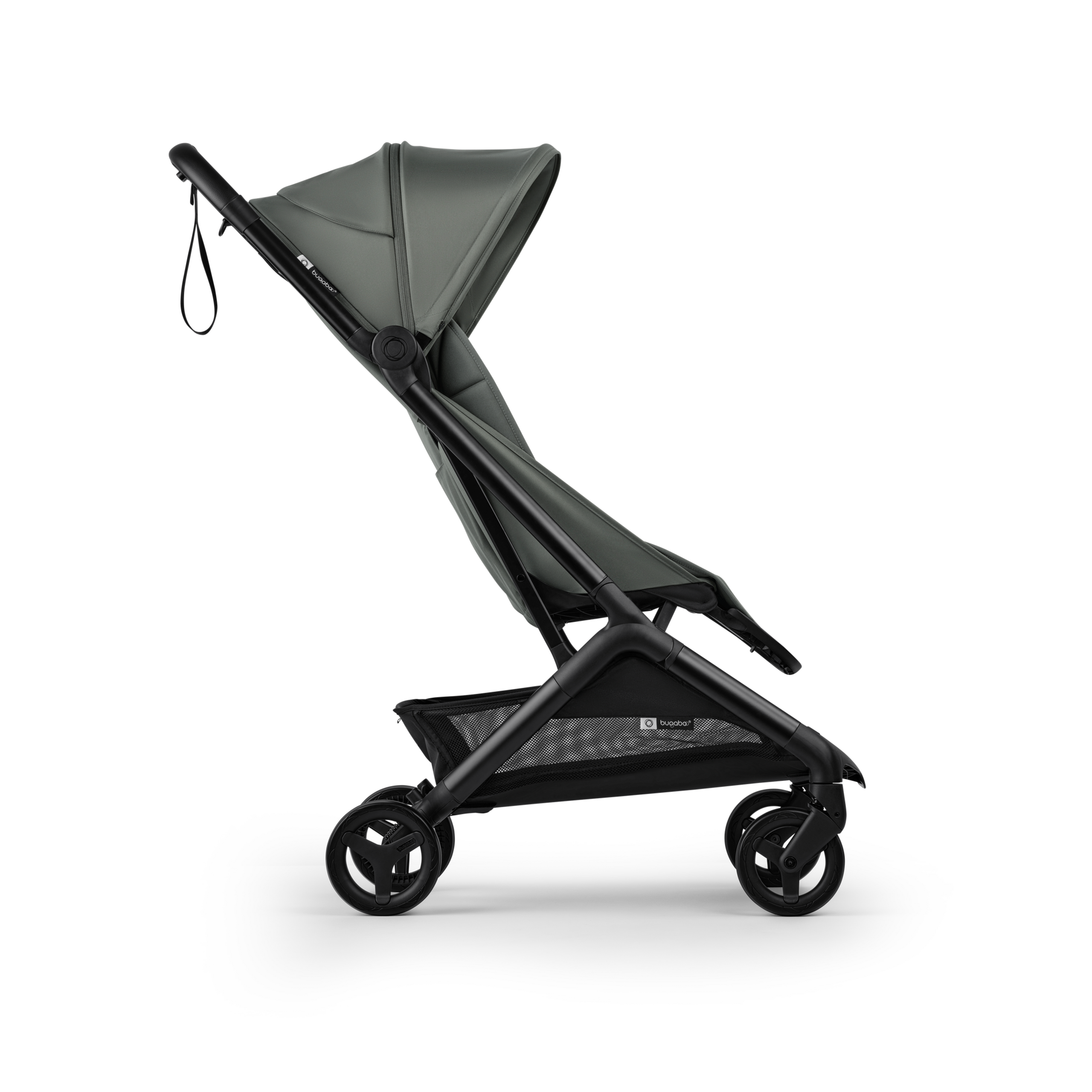 Bugaboo Butterfly 2 travel stroller black base, forest green fabrics, forest green sun canopy - Thumbnail Slide 2 of 9