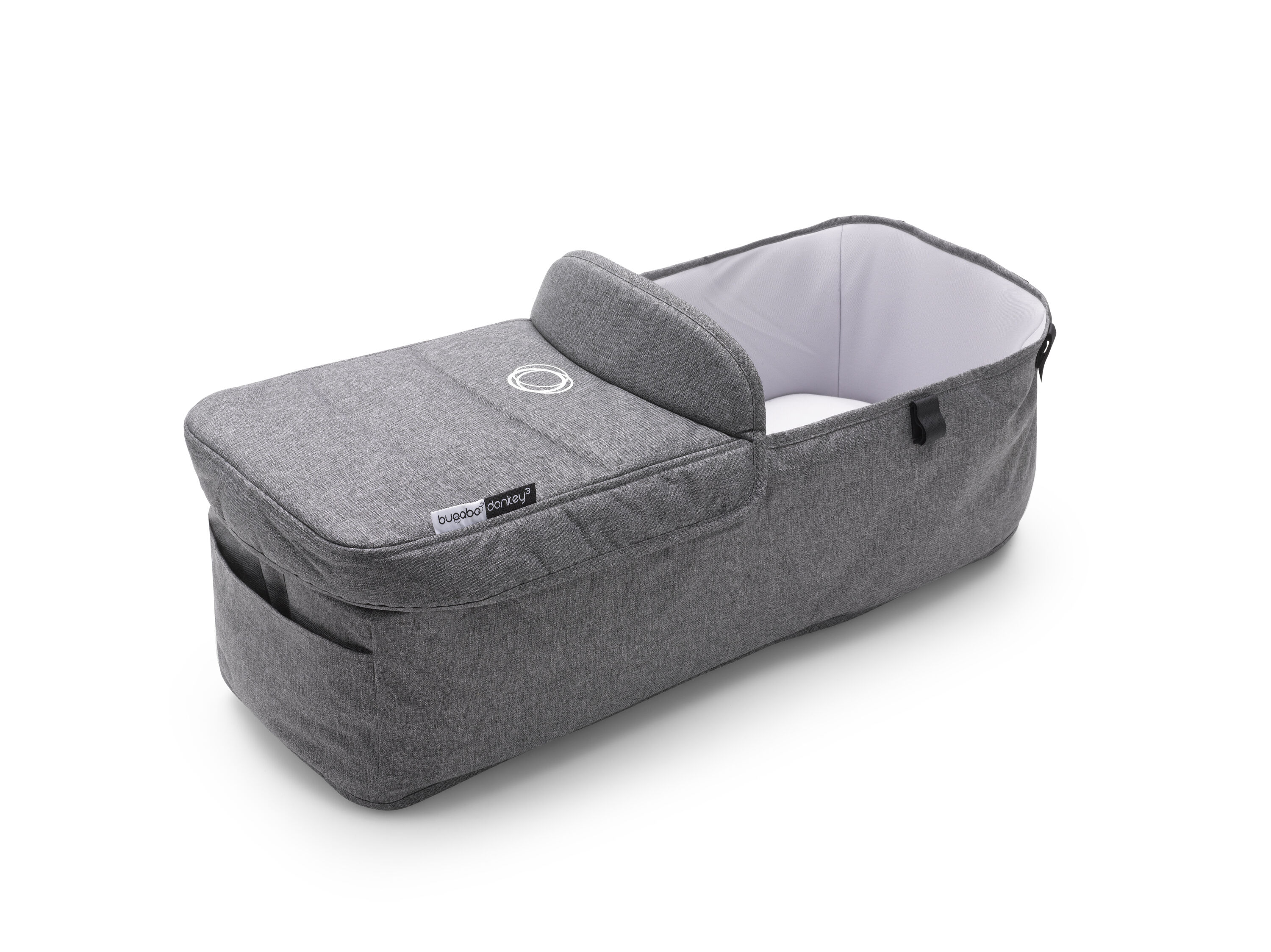 Refurbished Bugaboo donkey3 carrycot fabric complete GREY MELANGE - Main Modal Image Slide 1 of 2