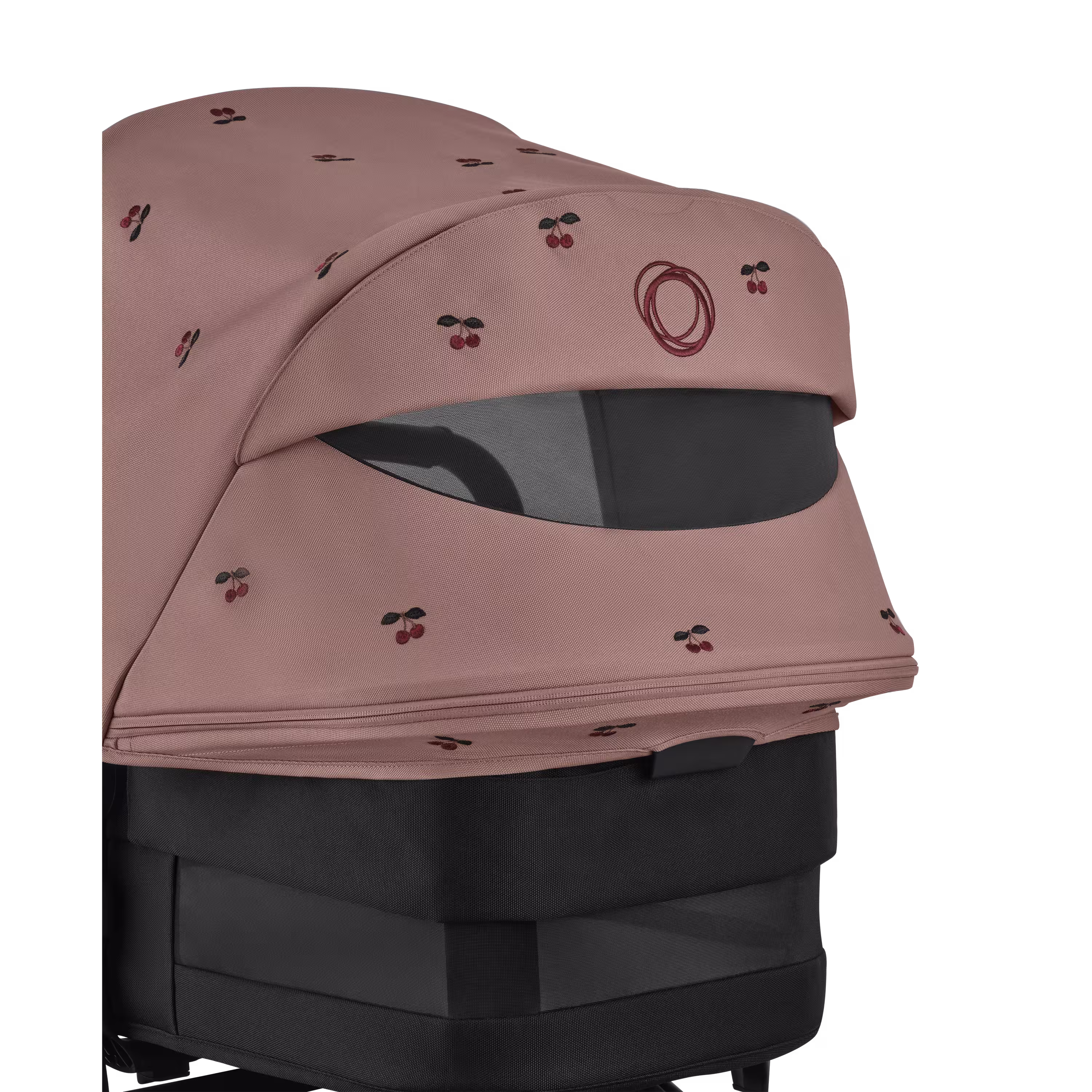 Bugaboo x Konges SlØjd limited edition Fox 5 Renew 2-in-1 stroller black base, heritage black fabrics, dusty pink sun canopy - Main Modal Image Slide 6 of 12