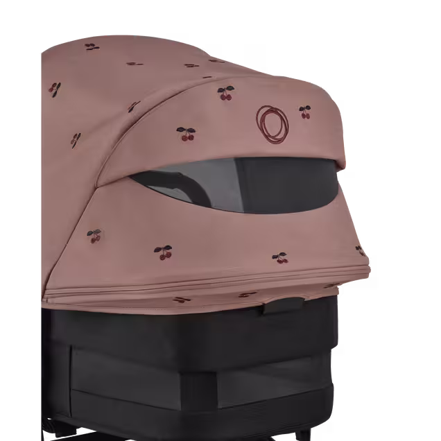 Bugaboo x Konges SlØjd limited edition Fox 5 Renew 2-in-1 stroller black base, heritage black fabrics, dusty pink sun canopy - Main Image Slide 6 of 12