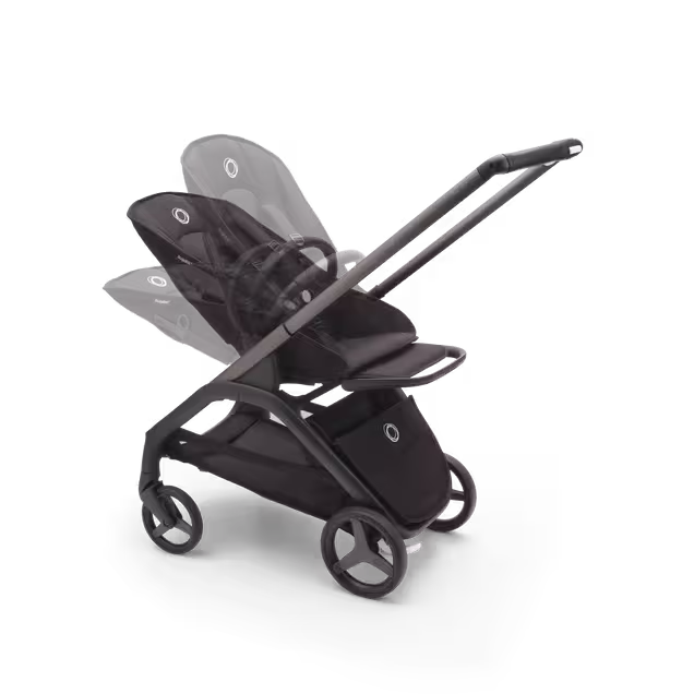 The Bugaboo Dragonfly stroller with seat in different recline positions. - Main Image Slide 9 of 16