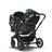 Bugaboo Donkey 5 Duo double stroller black base, midnight black fabrics, animal explorer green/ light blue sun canopy - Thumbnail Slide 1 van 10
