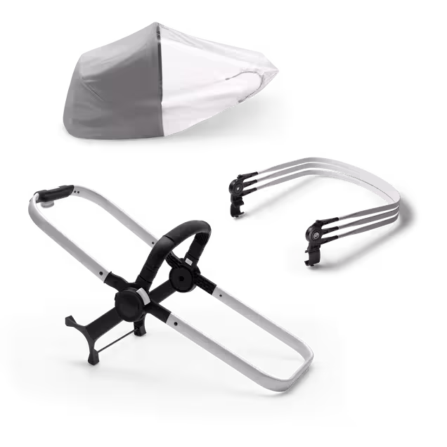 Bugaboo Donkey 3 duo extension set base | Aluminum - Main Image Slide 1 of 1