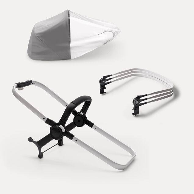 Bugaboo Donkey 3 duo extension set base | Aluminum - Main Image Slide 1 of 2