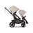 Bugaboo Kangaroo seat-only tandem black base, desert taupe fabrics, desert taupe sun canopy - Thumbnail Slide 2 of 12