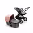 Bugaboo Fox 3 bassinet and seat stroller with black frame, grey fabrics, and pink sun canopy. - Thumbnail Slide 5 of 7