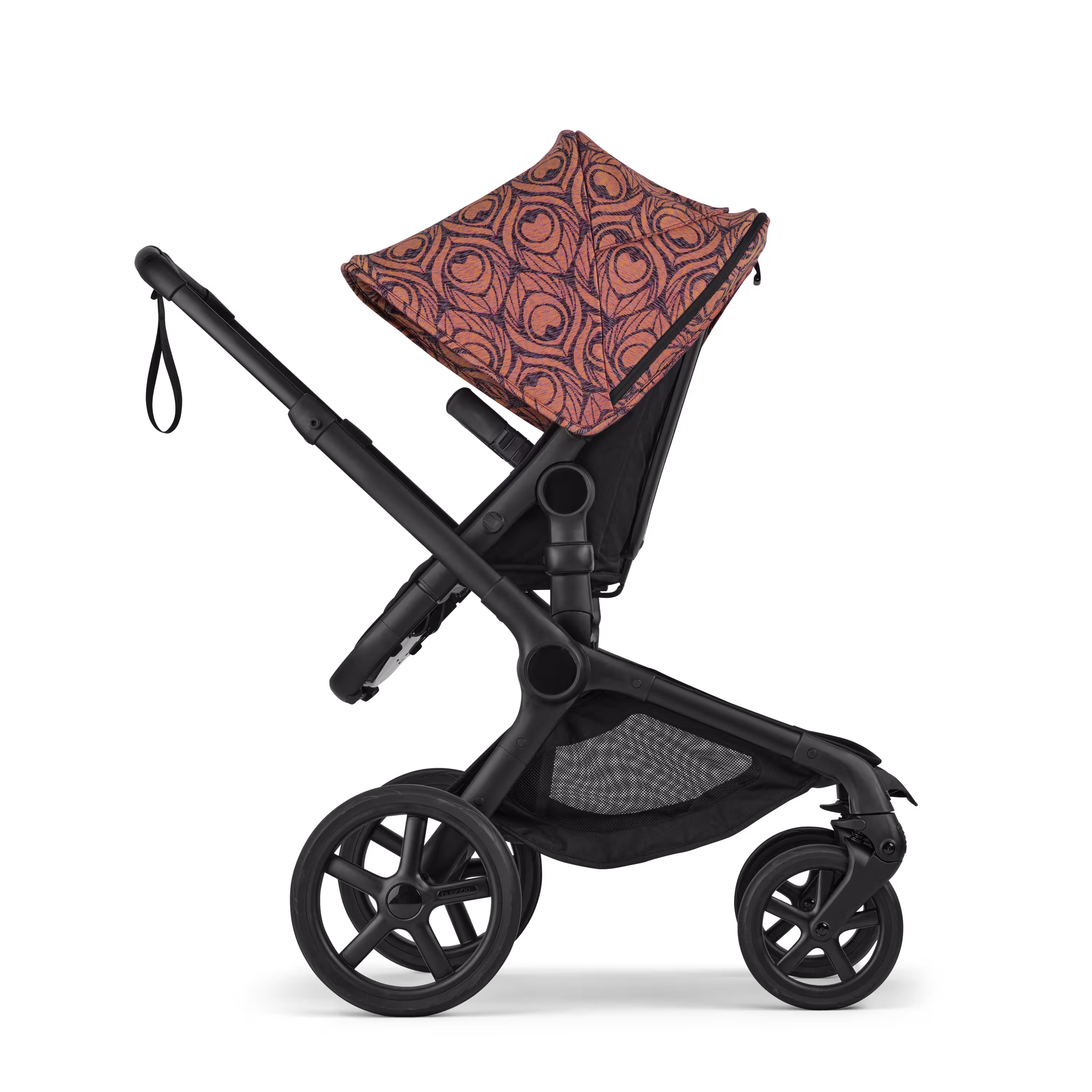 Artipoppe X Bugaboo Fox 5 Renew Limited Edition 2-in-1 stroller black base, heritage black fabrics, bugaboo x artipoppe sun canopy view 3 - Main Modal Image Slide 3 of 10
