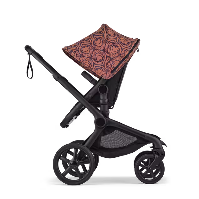 Artipoppe X Bugaboo Fox 5 Renew Limited Edition 2-in-1 stroller black base, heritage black fabrics, bugaboo x artipoppe sun canopy view 3 - Main Image Slide 3 of 10