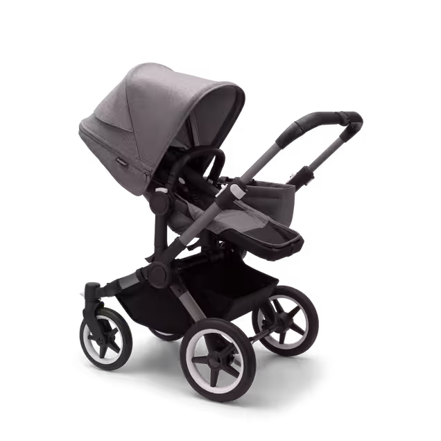 Refurbished Bugaboo Donkey 5 Mono complete UK GRAPHITE/GREY MÉLANGE-GREY MÉLANGE - Main Image Slide 2 of 5
