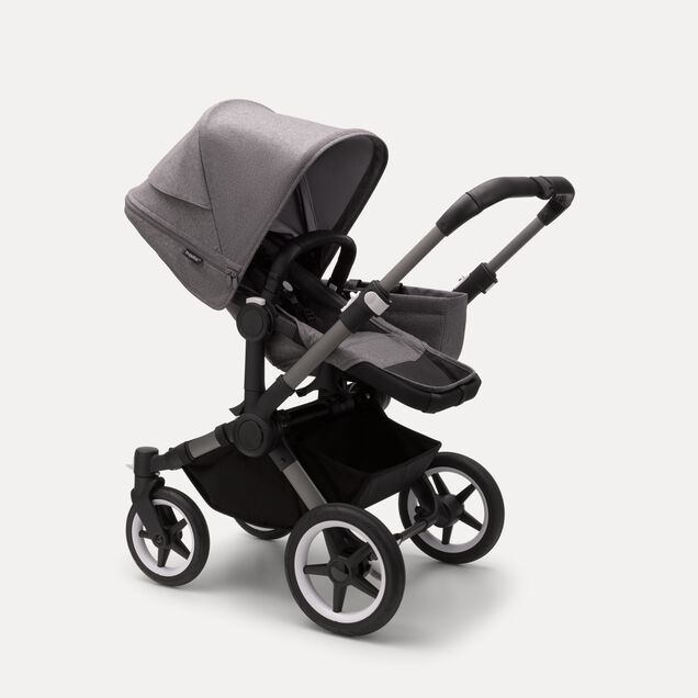 Refurbished Bugaboo Donkey 5 Mono complete UK GRAPHITE/GREY MÉLANGE-GREY MÉLANGE - Main Image Slide 2 of 5