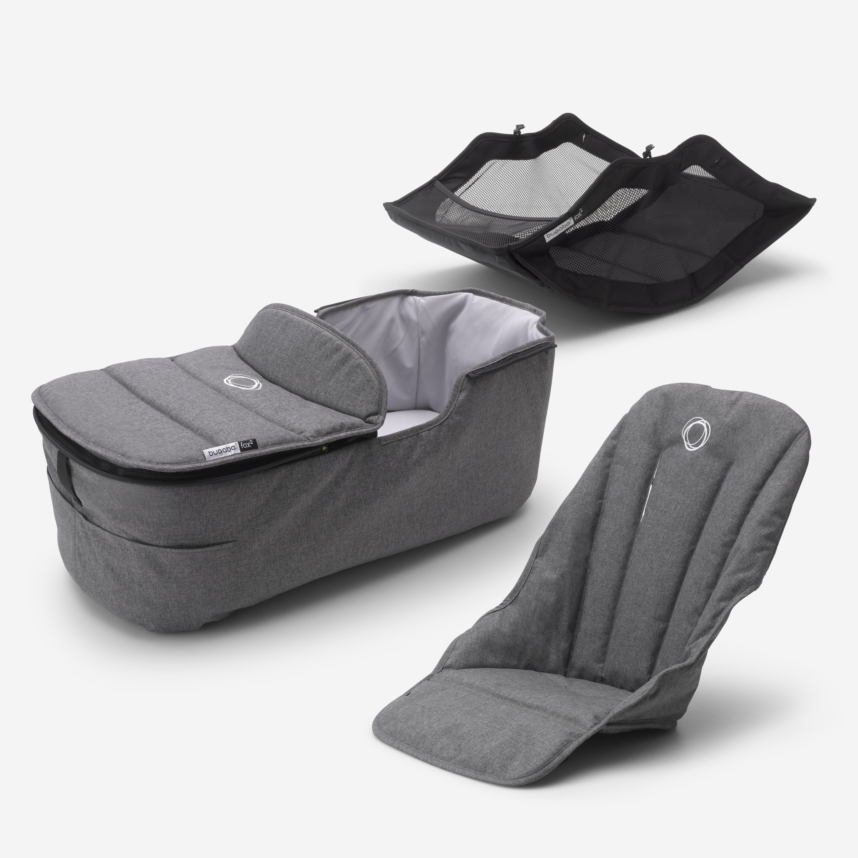 Refurbished Bugaboo Fox2 style set GREY MELANGE - Main Modal Image Slide 1 of 2