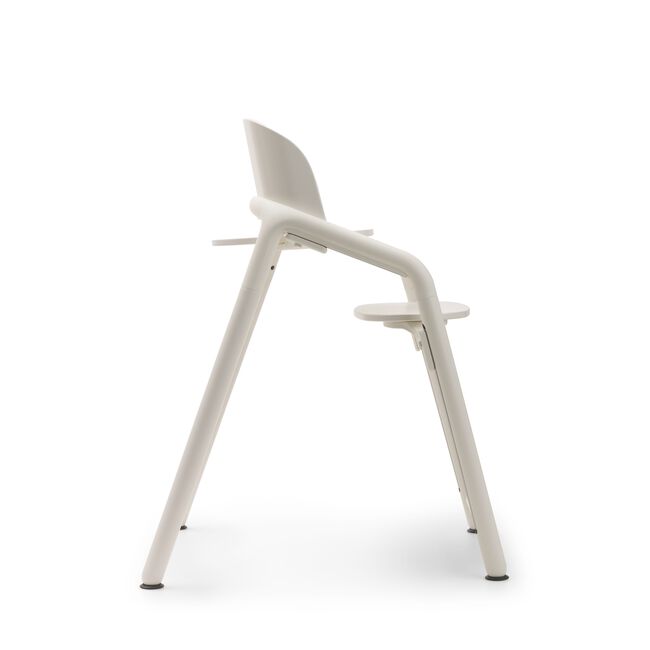 Side view of the Bugaboo Giraffe chair in white.