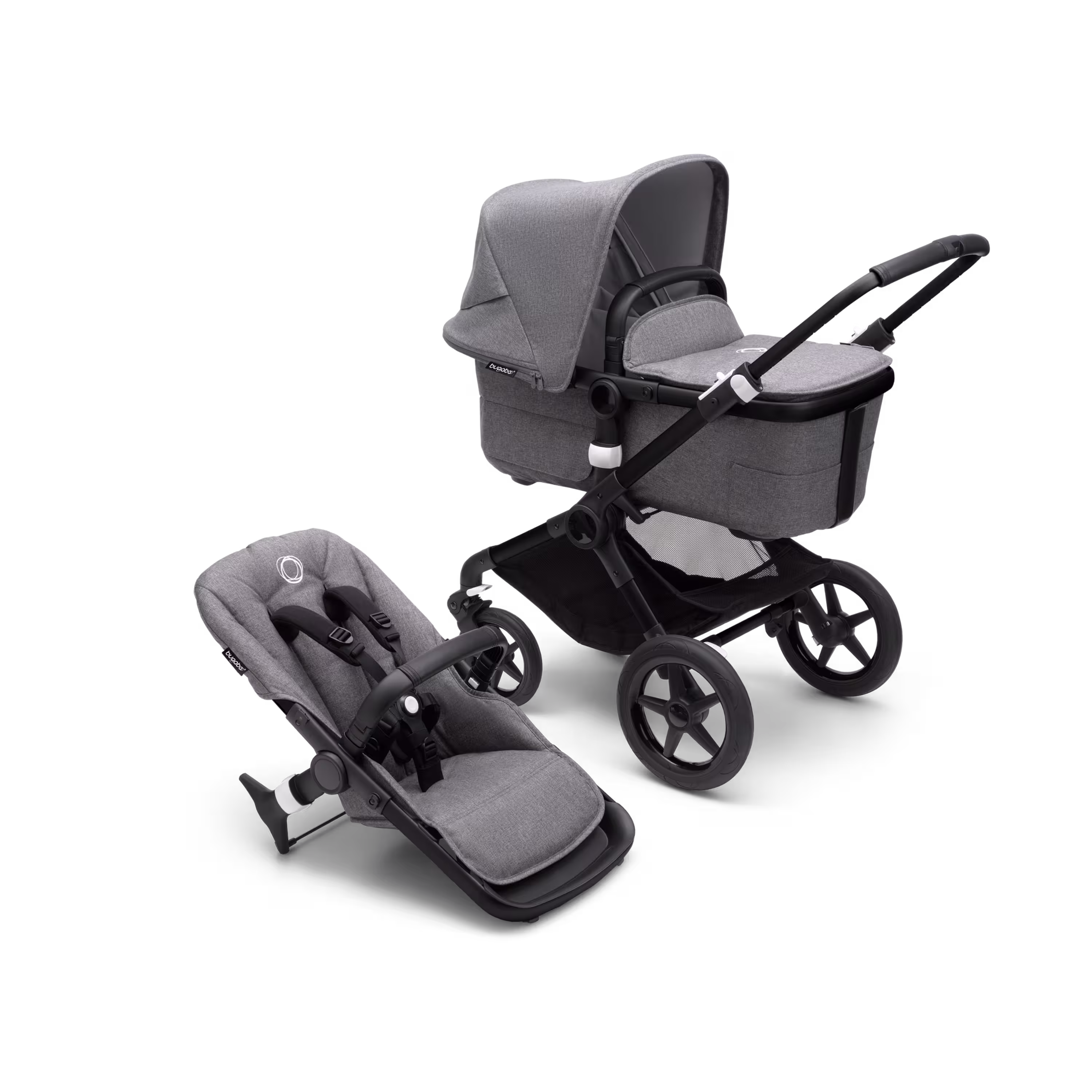 Refurbished Bugaboo Fox 3 complete BLACK/GREY MELANGE-GREY MELANGE - Main Modal Image Slide 1 of 5