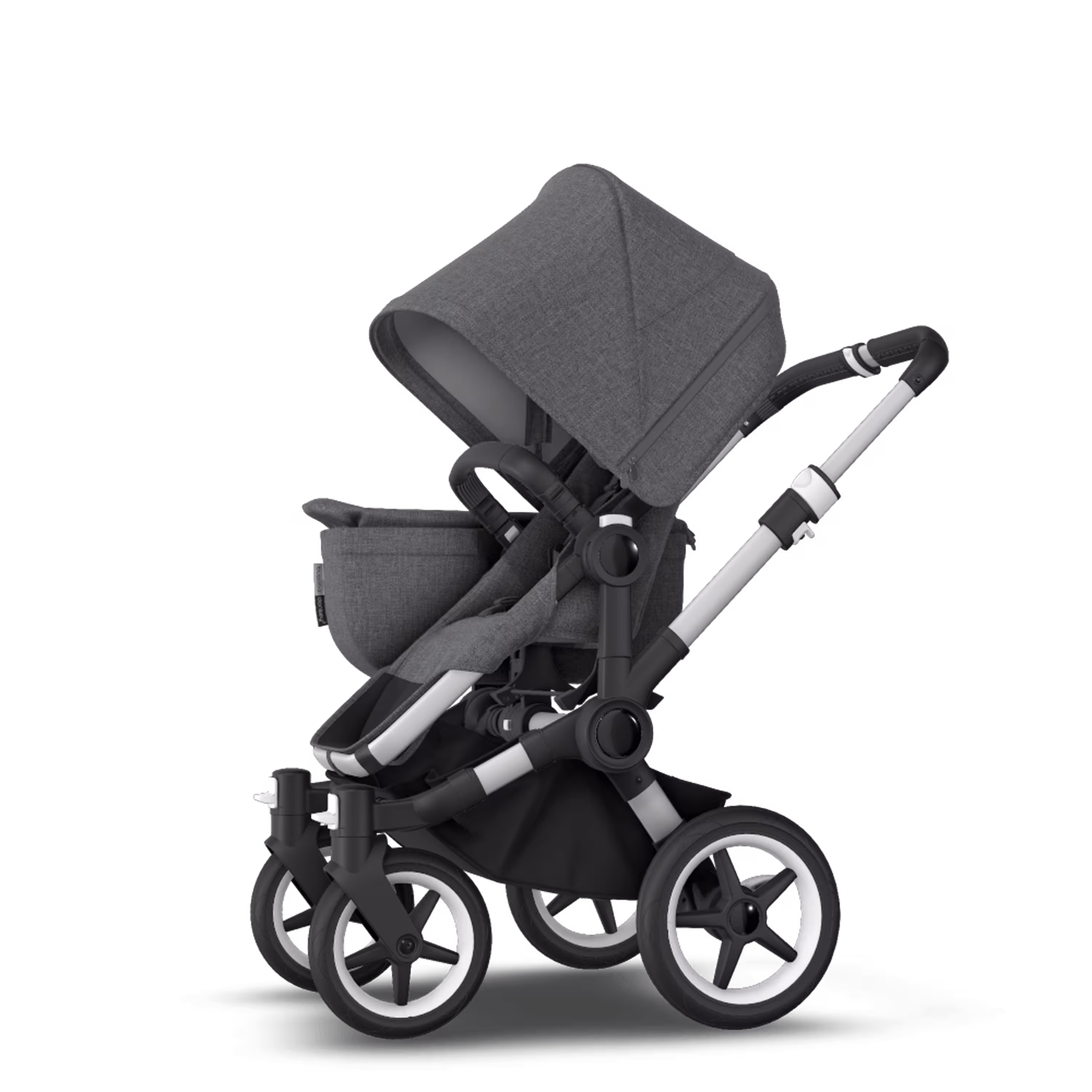 Bugaboo Donkey 3 Mono travel system grey melange sun canopy, grey melange fabrics, aluminium base - Main Modal Image Slide 7 of 18