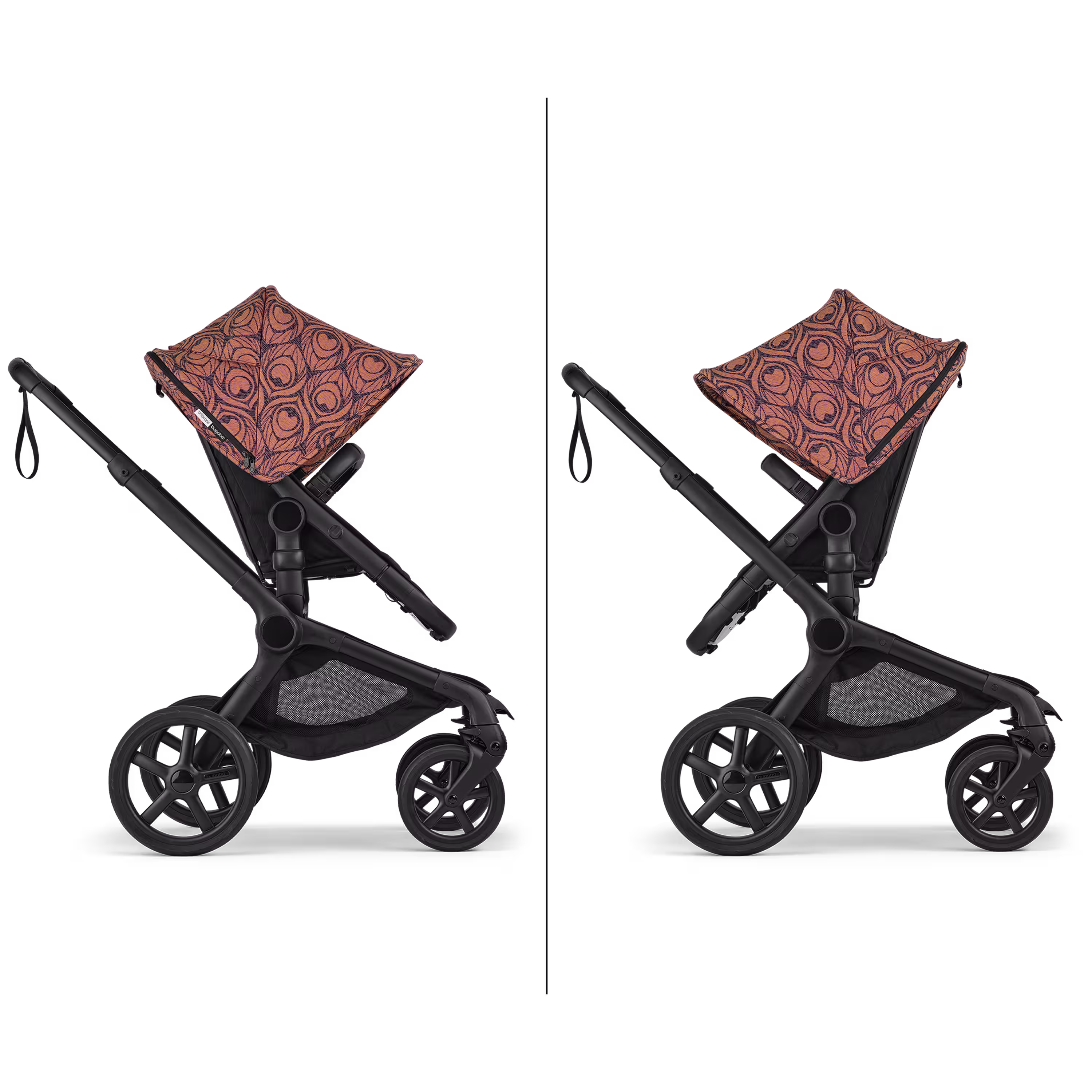 Artipoppe X Bugaboo Fox 5 Renew Limited Edition 2-in-1 stroller black base, heritage black fabrics, bugaboo x artipoppe sun canopy view 7 - Main Modal Image Slide 7 of 10