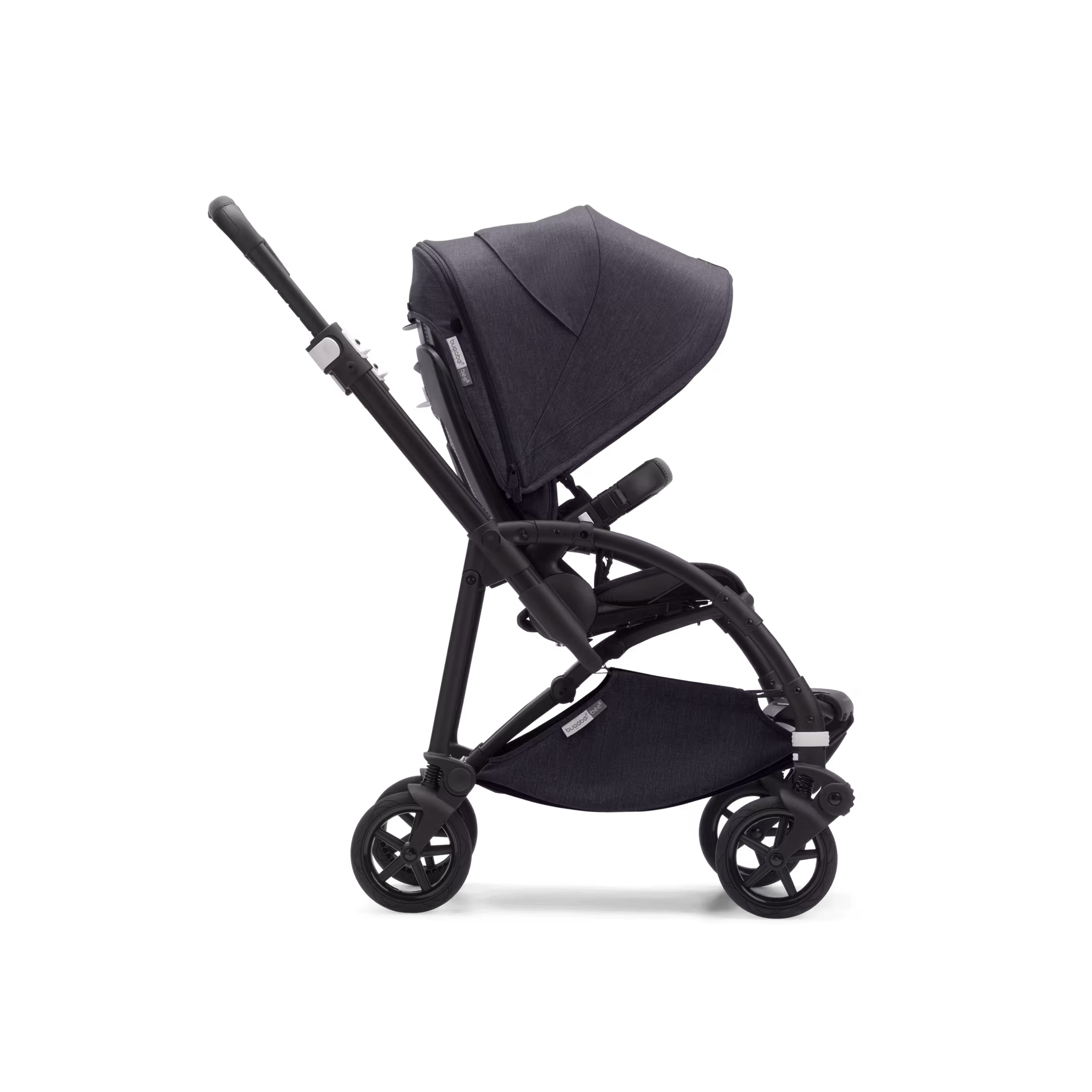 Bugaboo Bee 6 seat stroller mineral washed black sun canopy, mineral washed black fabrics, black base - Main Modal Image Slide 4 of 5