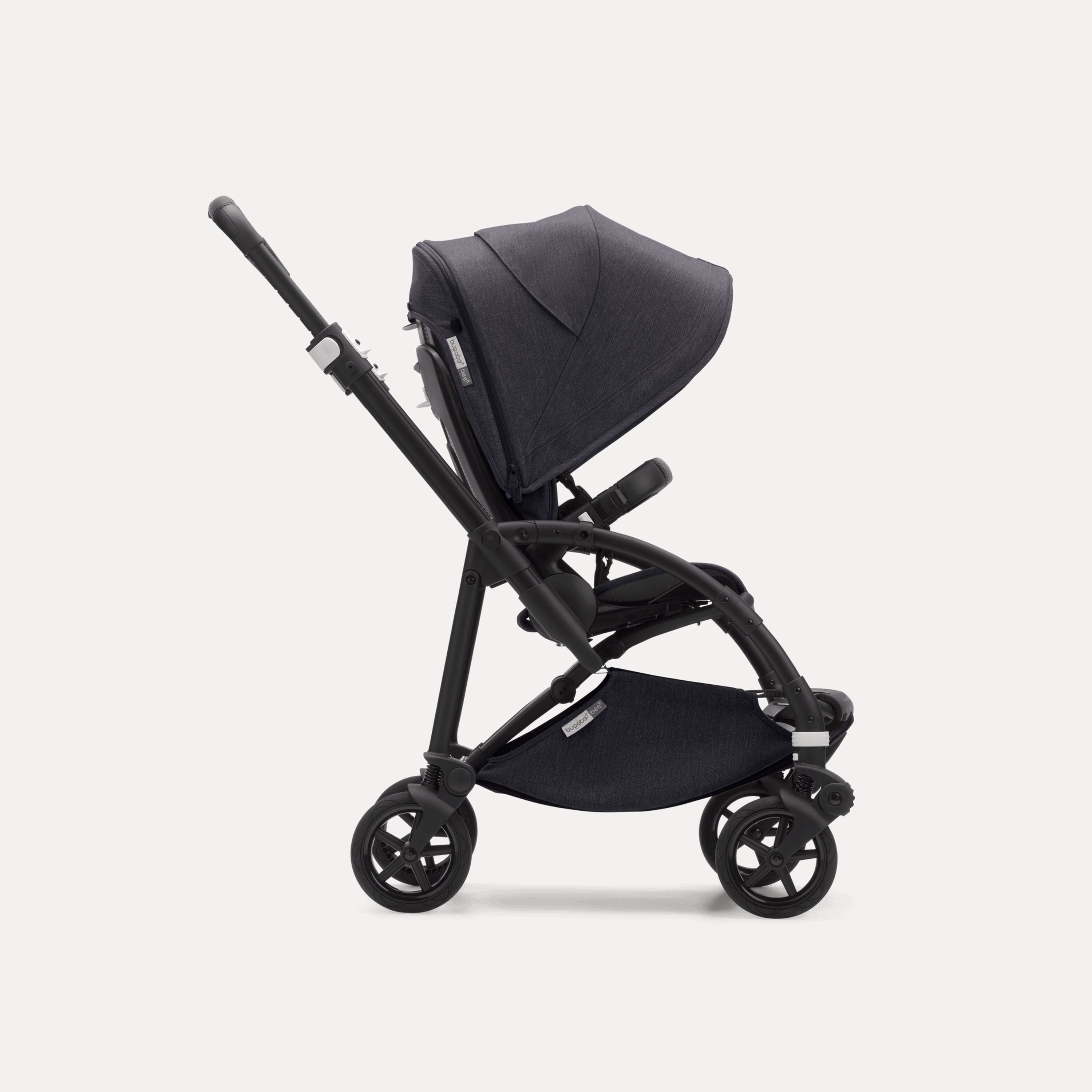 Bugaboo Bee 6 seat stroller mineral washed black sun canopy, mineral washed black fabrics, black base - Main Modal Image Slide 4 of 5