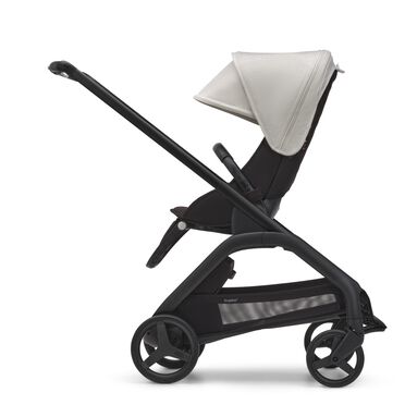 Carrito con silla Bugaboo Dragonfly con chasis negro, fundas negro medianoche y capota blanco niebla. - view 2