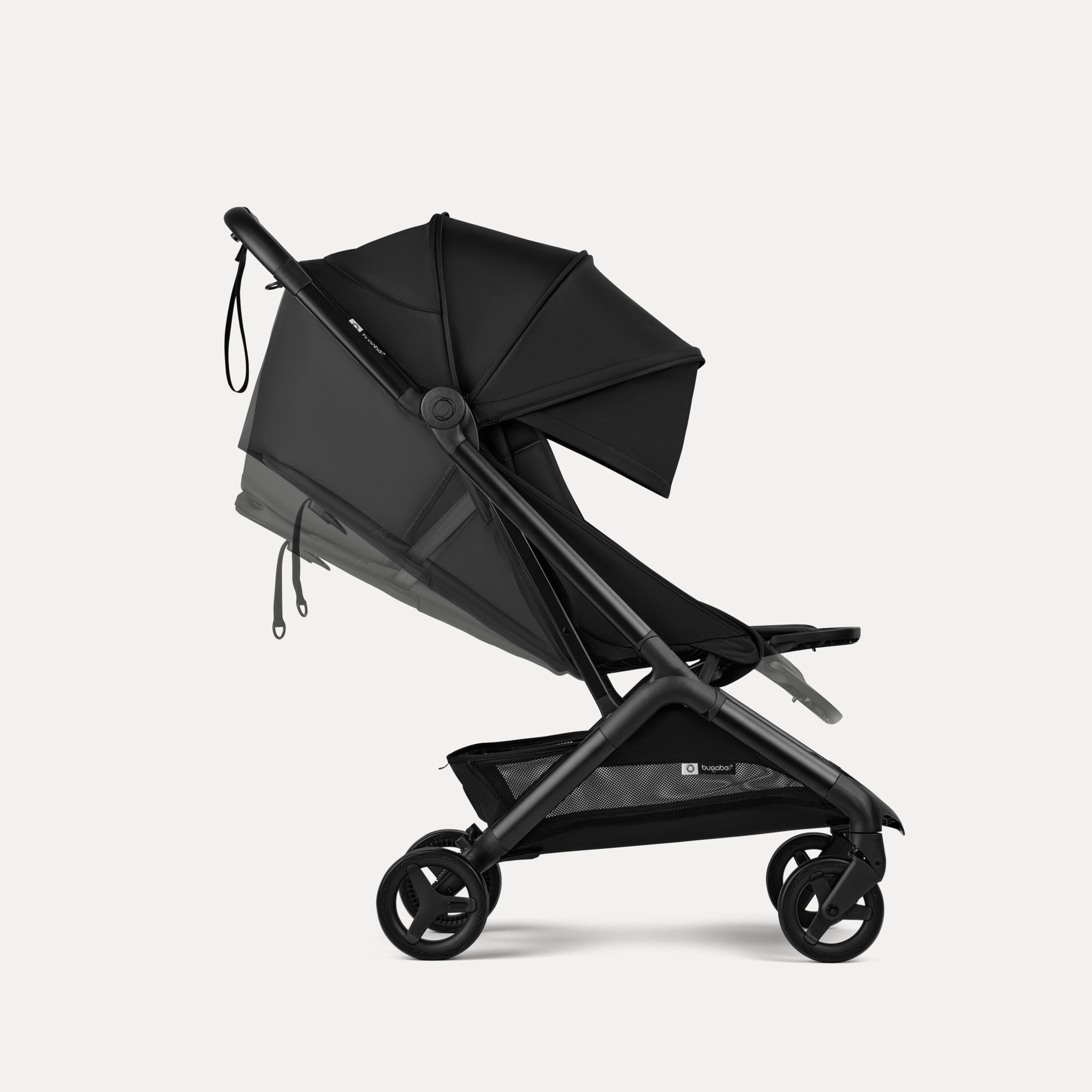 Bugaboo Butterfly 2 travel stroller black base, deep indigo fabrics, deep indigo sun canopy - Main Modal Image Slide 5 of 9