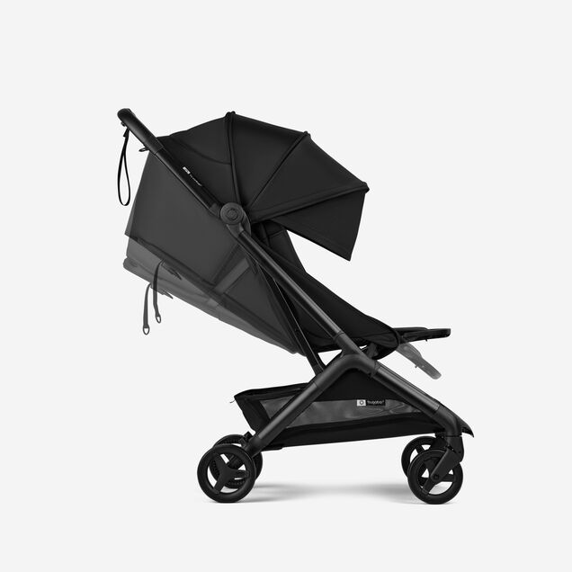 Bugaboo Butterfly 2 travel stroller black base, deep indigo fabrics, deep indigo sun canopy - Main Image Slide 5 of 9