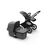 Bugaboo Fox 2 seat and bassinet stroller grey melange sun canopy, grey melange fabrics, black chassis - Thumbnail Slide 2 van 10