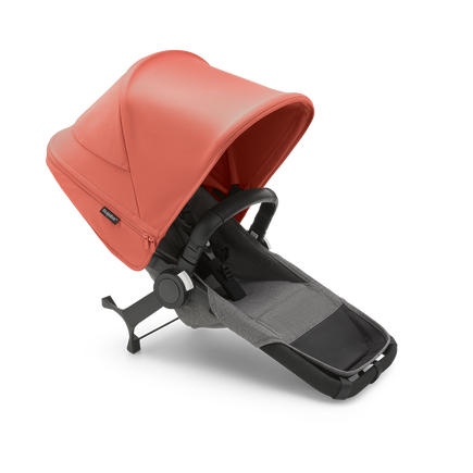Bugaboo Donkey 5 Duo extension set complete GREY MÉLANGE-SUNRISE RED