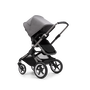 Bugaboo Fox 3 seat stroller with graphite frame, black fabrics, and grey sun canopy. - Thumbnail Slide 7 of 7