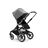 Bugaboo Fox 3 seat stroller with graphite frame, black fabrics, and grey sun canopy. - Thumbnail Slide 7 of 7