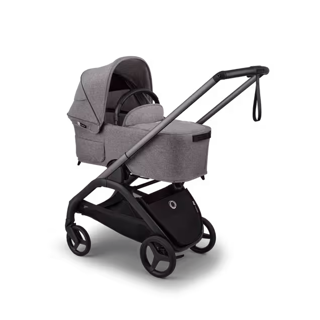 Bugaboo Dragonfly Plus 2-in-1 stroller graphite base, grey melange fabrics, grey melange sun canopy  - Main Image Slide 2 of 11