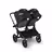 Bugaboo Donkey 5 twin stroller black base, grey mélange fabrics, midnight black sun canopy - Thumbnail Slide 4 of 12