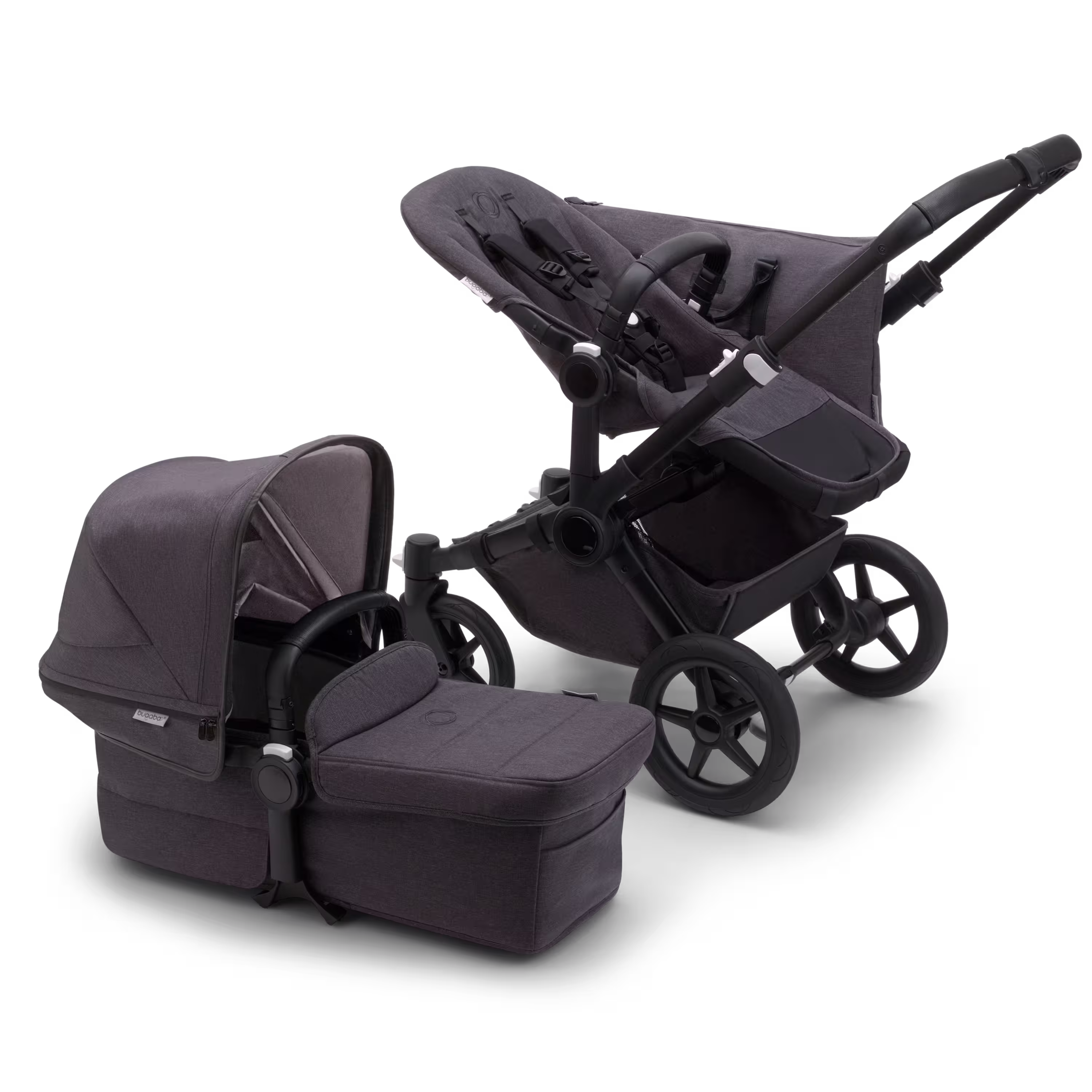 Refurbished Bugaboo Donkey 5 Mineral Mono complete RW fabric US BLACK/WASHED BLACK - Main Modal Image Slide 2 of 6