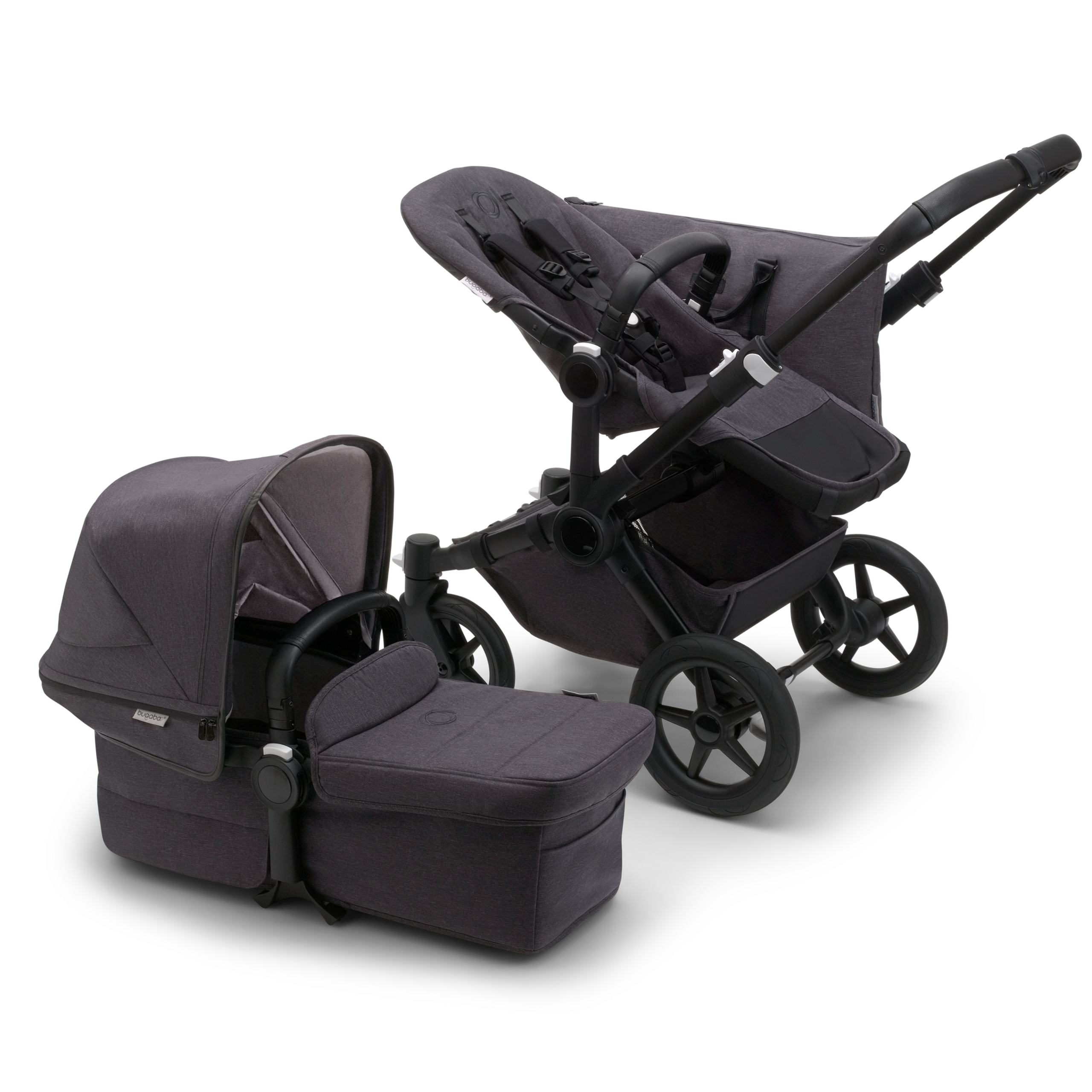 Refurbished Bugaboo Donkey 5 Mineral Mono complete RW fabric US BLACK/WASHED BLACK - Thumbnail Slide 2 of 6