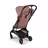 Bugaboo x Konges SlØjd limited edition Butterfly 2 travel pram black base, dusty pink fabrics, dusty pink sun canopy - Thumbnail Slide 3 of 8