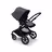 Bugaboo Fox 3 bassinet and seat stroller black base, grey melange fabrics, stormy blue sun canopy - Thumbnail Slide 6 of 7