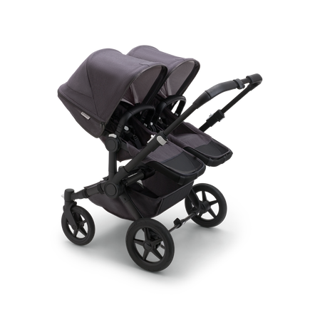 Bugaboo Donkey 5 Twin bassinet and seat stroller black base, mineral washed black fabrics, mineral washed black sun canopy - view 2