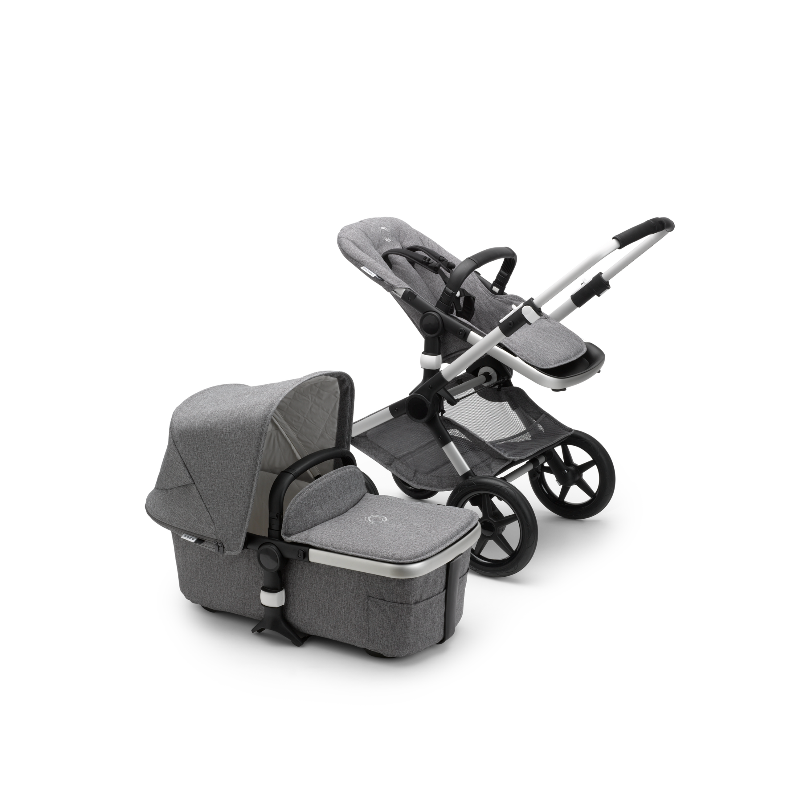 Bugaboo Fox 2 complete | ALU/GREY MELANGE-GREY MELANGE - Thumbnail Slide 1 van 3