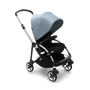 Bugaboo Bee 6 seat stroller vapor blue sun canopy, black fabrics, alu chassis - Thumbnail Slide 1 of 5