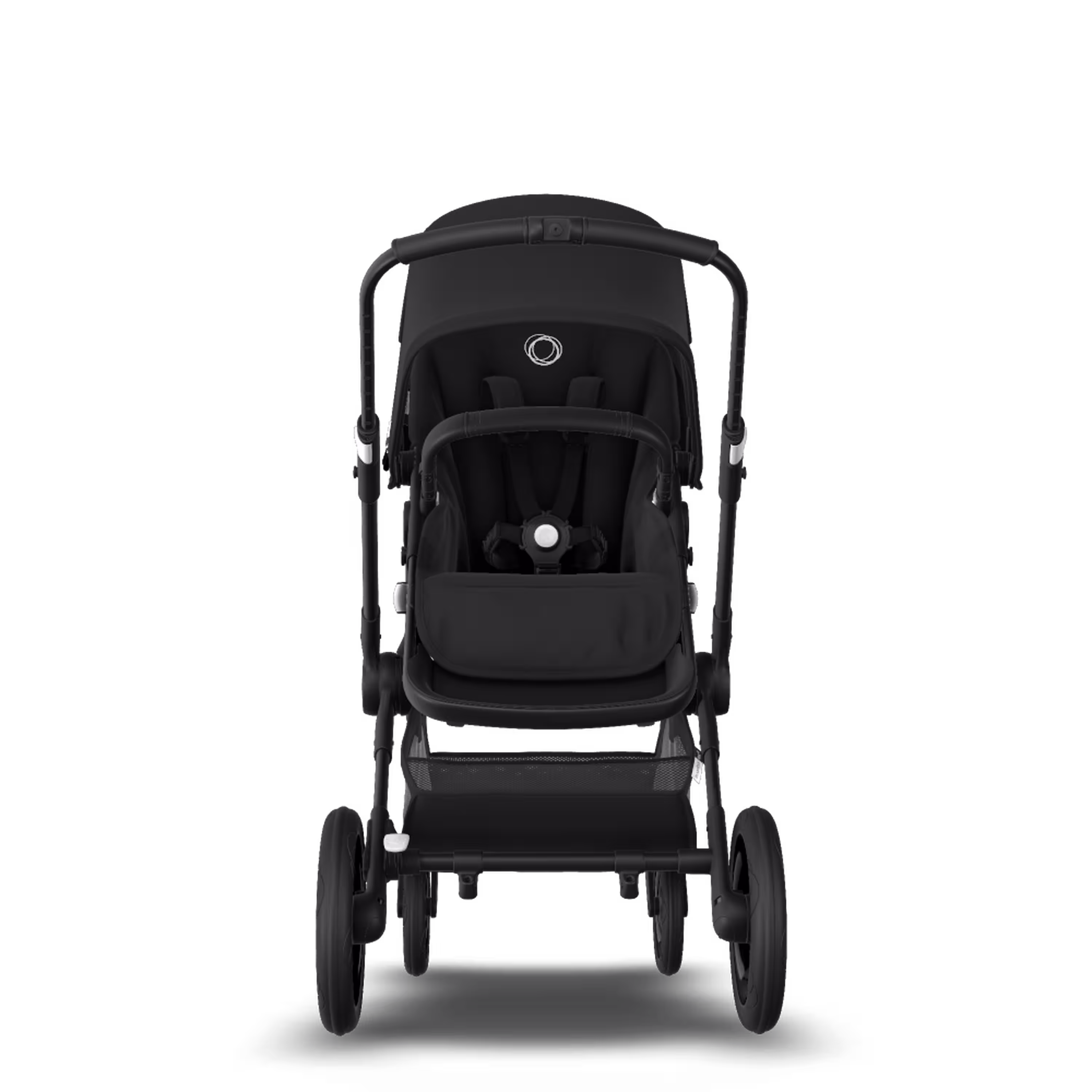 Bugaboo Fox 2 Seat and Bassinet Stroller black sun canopy, black style set, black chassis - Main Modal Image Slide 3 of 6