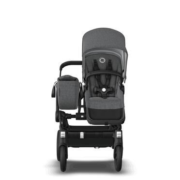 PP Bugaboo Donkey 5 Mono bassinet and seat stroller black base, grey mélange fabrics, grey mélange sun canopy - view 2