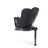 Back view of Bugaboo Owl by Nuna car seat in black fabrics on the 360 ISOFIX Base, with stability leg extended. - Thumbnail Slide 2 of 8