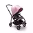 Bugaboo Bee 6 bassinet and seat stroller soft pink sun canopy, grey mélange fabrics, black base - Thumbnail Slide 1 of 3