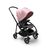 Bugaboo Bee 6 bassinet and seat stroller soft pink sun canopy, grey mélange fabrics, black base - Thumbnail Slide 1 of 3